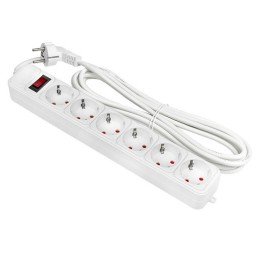 Сетевой фильтр 6*5м 16А/3,2кВт с выкл. c/з ПВС 3х1,0 Блокбастер XL PROxima