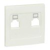 ESK02-L-035-50 EKF - Валенсия лицевая панель розетки RJ-45 2-местная жемчуг PROxima