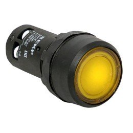 Кнопка SW2C-10D с подсветкой желтая NO PROxima