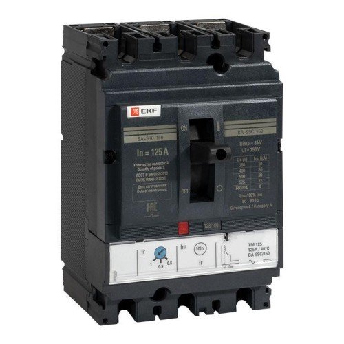 mccb99C-160-125 EKF - Выключатель автоматический ВА-99C 160/125А 3P 35кА

