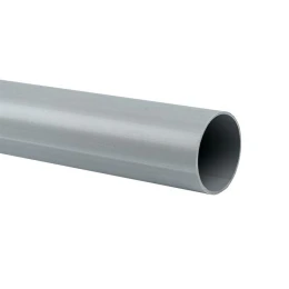 Труба гладкая ПВХ жесткая d50 мм (3 м) (21 м/уп) серая-Plast
