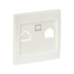 Валенсия лицевая панель розетки RJ-45 1-местная жемчуг PROxima
