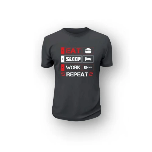 78970 EKF - Футболка черная EAT, SLEEP, WORK XL