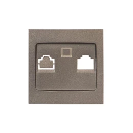 Валенсия лицевая панель розетки RJ-45 1-местная графит PROxima
