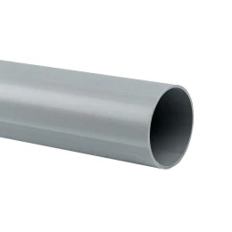 Труба гладкая ПВХ жесткая d63 мм (3 м) (21 м/уп) серая-Plast