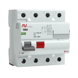 Устройство защитного отключения DV 4P 100А/100мА (AC) AVERES