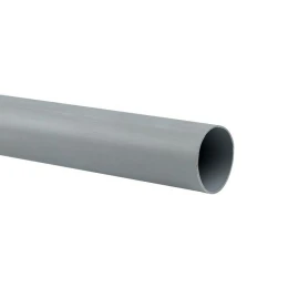 Труба гладкая ПВХ жесткая d40 мм (3 м) (57 м/уп) серая-Plast