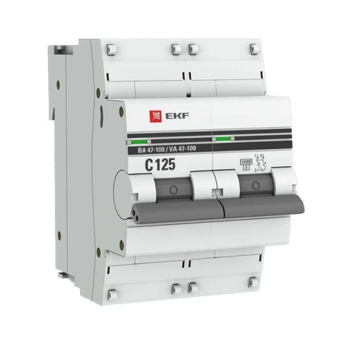 mcb47100-2-125C-pro EKF - Автоматический выключатель 2P 125А (C) 10kA ВА 47-100 PROxima
