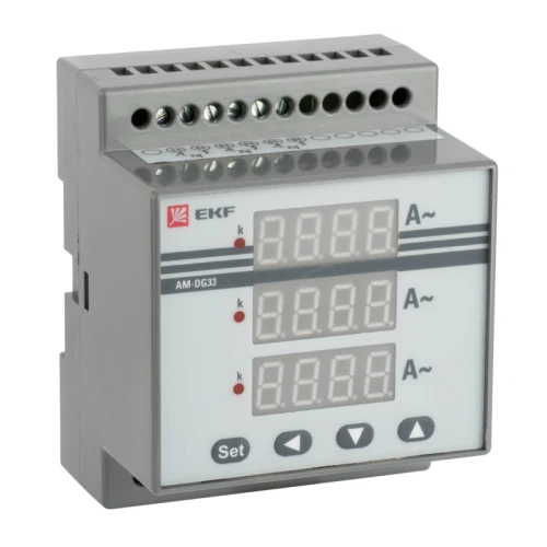 ad-g33 EKF - Амперметр AD-G33 цифровой на DIN трехфазный PROxima (без поверки
