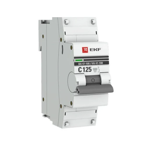 mcb47100-1-125C-pro EKF - Автоматический выключатель 1P 125А (C) 10kA ВА 47-100 PROxima

