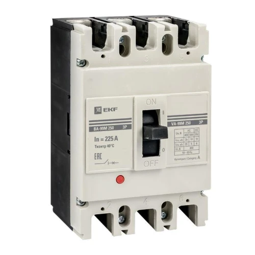 mccb99-250-225m EKF - Выключатель автоматический ВА-99М 250/225А 3P 35кА
