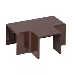 Угол T-образный (25х25) (4 шт) темное дерево-Plast 