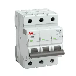 Выключатель автоматический AV-6 3P 25A (B) 6kA AVERES
